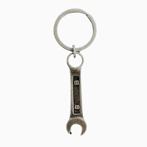 Lulala Mini Wrench Keychain Key Tag Combination Tool Metal Spanner Keyring Pendant Creative Ornament Tool Key Ring Key Holder Organizer (Wrench)