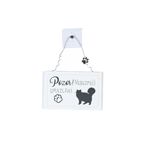 F Dream Decorative Wall Hanging Wooden Cat Printed Wooden Home Decor for Dog Pet Lovers, Hanging Decorative Wall Sign, 6.29 Inch by 4.13 Inches
