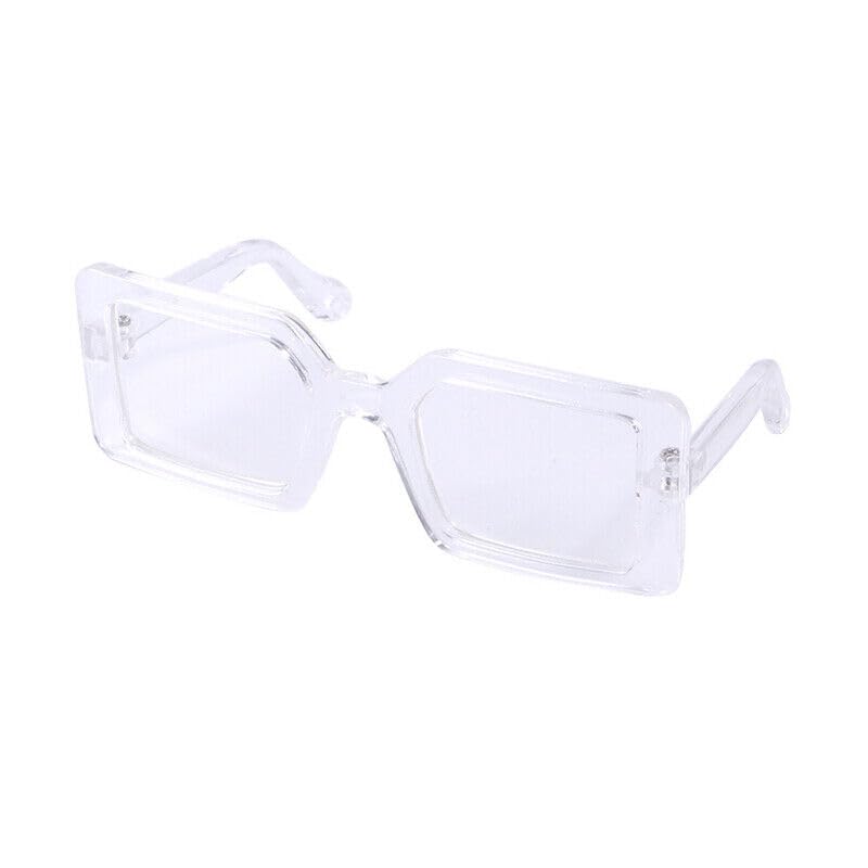 Emily Pets Glasses Puppy Outfits Dog Sunglasses Plastic Portable Puppy Eyeglasses Cat Dog Puppy Funny Eyeglasses Eye- Wear Cosplay Photos Props Accessories Black Small Dog Costume (White)