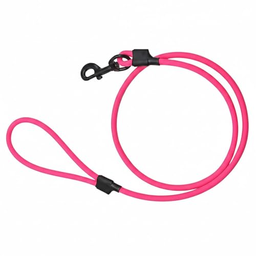 Emily Pets Dog Leash 1.2 Meter | Strong & Durable Rubber Coated Dog Lead with Safety Lock Hook | Comfortable Grip for Walking & Training | Color May Vary