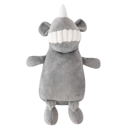 Cature Plush Dog Toys with Dog Squeaky Toys Durable Chew Toys for Teeth Cleaning Long Stuffed Animals Dog Training Toys Dog Soft Toy for Puppy Small Dogs(Grey)