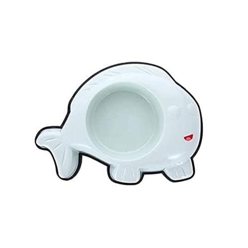 Emily Pets Pet Bowl Multicolor Cartoon Fish Mouth Type Dogs and Cats Durable Pet Feeder,Non Skid & Non-Spill,Anti-Fall Food Dolphin Utensils Pet Supplies Fish-Shaped Dog Bowls(Sky Blue)