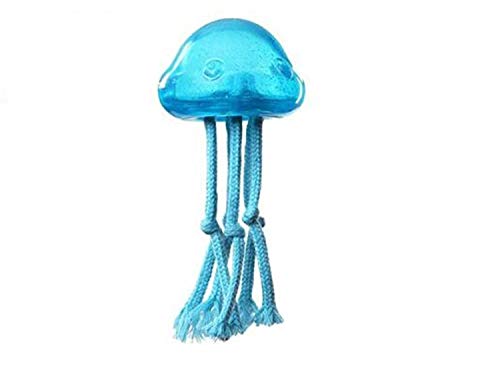 emily pets Chew and Floss Jelly-Fish with Rope for Medium & Large Dog