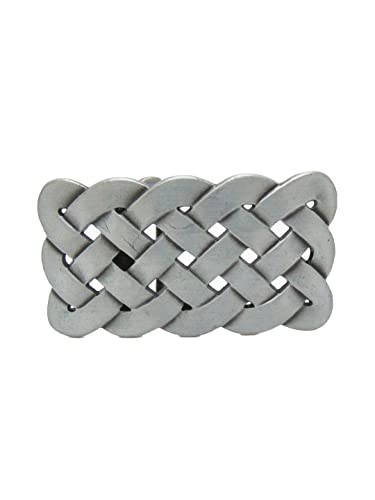 Lulala Celtic Knot Buckle Belt,1.5 inch(Silver)