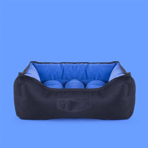 emily pets Dog Bed for Small Dogs and Cats, Wide Sided Washable Bed, Durable Pet Cuddle Bed, Warm Soft Cool Puppy Bed for Sleeping, Non-Slip Bottom (Blue, Small)
