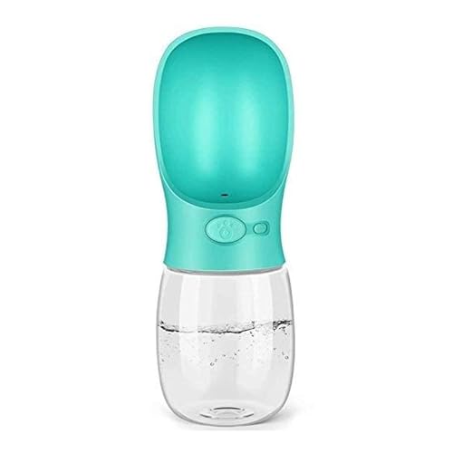 SRIPET Pets Dog Water Bottle for Walking Portable Dog Water Dispenser Pet Travel Drink Cup with Bowl -Food Grade Silicone (350-ML, Blue)