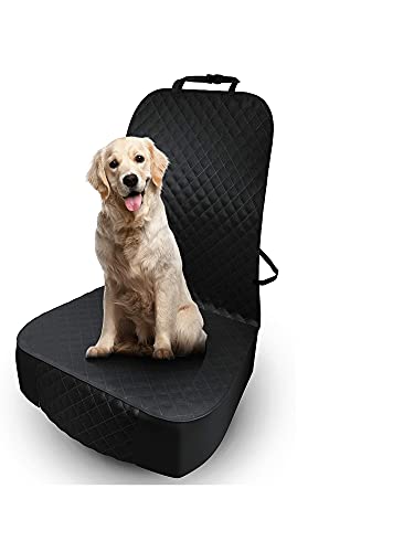emily pets Dog Seat Cover Protector -Waterproof, Scratchproof, Non-Slip, Padded, & Quilted, Full Protection Against Dirt & Pet Fur, Extra Thick, Accessory for Cars, Trucks & SUV(Black)