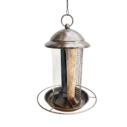 Emily Pets Hanging Metal Bird Feeder for Outdoor Garden | Heavy-Duty Waterproof Seed Feeder | Vintage Copper Finish Bird Feeder for Balcony, Patio & Yard