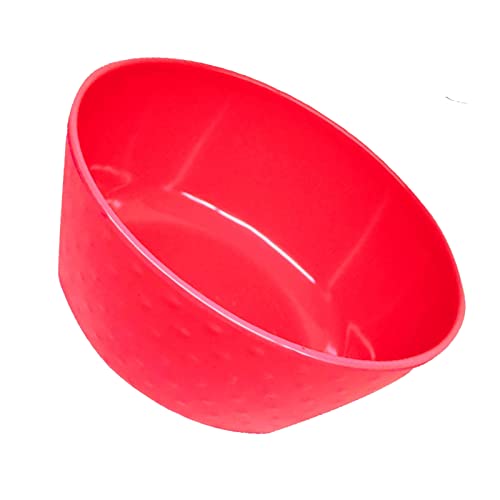 Emily Pets Dog Bowl Melamine Heavy Dish. Food Grade Dog Food Bowl with Non-Skid Dog Feeding Bowl for Small & Medium Dogs -Small-400ml-(Red)