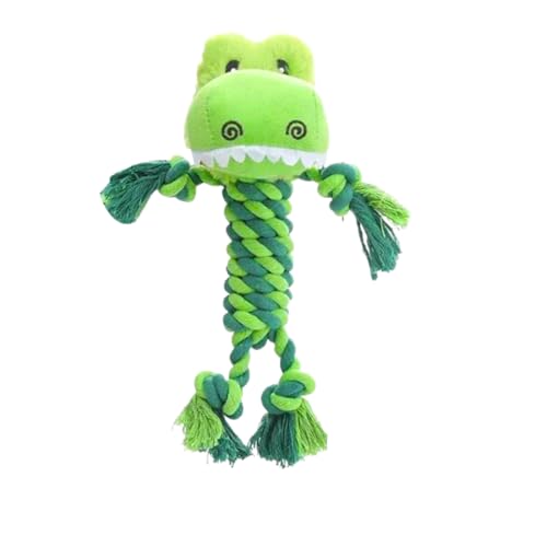 cature Care by Nature Dog Rope Toy Dog Teething Toys with Animals Shape, The Durable Rope Dog Toys with Plush Cute Head, Pet Dog Rope Toys for Medium and Large Dogs (Green)
