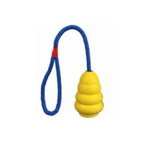 emily pets Rubber chew, a Great Toy Rope Toy, Rubber Toy for Dog Training, Chewing and Interactive, Tug Toy for Medium and Small Dog, Tough Rope Toy, Non-Toxic and Durable Dog Toy(Yellow)(Large)