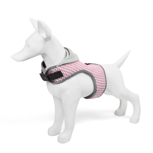 Cature Cat Harness Walking Escape Proof, Cat Hoodie Sweaters Adjustable Cat and Dog Harness with Cap for Cat Kitten Puppy (Pink, XL)