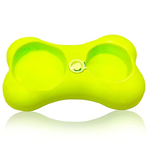 Emily Pets Automatic Gravity Water Pet Feeder Small & Medium Pets Automatic Food Feeder and Water Travel Supply Feeder and Water Dispenser for Dogs Puppy Cats Pets Animals Green