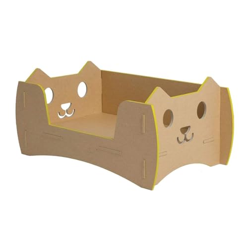 emily pets Cat Lounge Bed | Foldable Cardboard Cat Sofa for Indoor Cats | Comfortable Sleeping & Resting Bed for Cats and Kittens