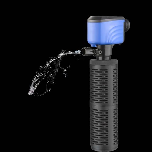 Cature Care by Nature Fish Tank Filter - Silent Internal Aquarium Filter for Clean Water, Air Pump, and Waves - Biochemical Filtration for Healthy Fish and Turtles (25W-1700L/H, Blue-Black)