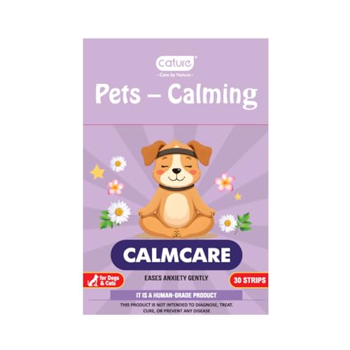 Cature Care by Nature CalmCare Mouth Dissolving Strips for Dogs & Cats | Anxiety & Stress Relief | Gentle Calming Support | 30 Strips