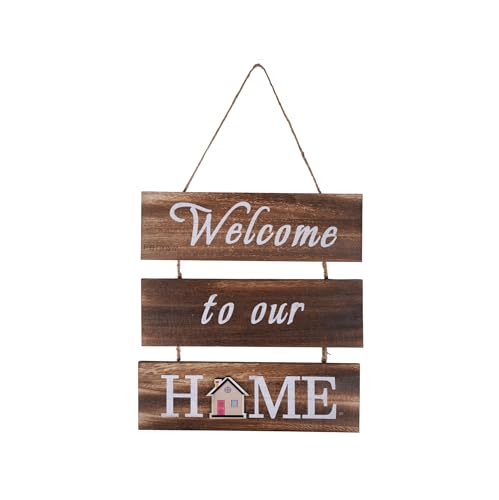 F DREAM Wall Hanging Welcome To Our Home Sign, (Gratitude, Love, Friendship, Believe, Smile) - House Wall Decoration Sign for Living Room, Bedroom, Bathroom, Family and Kitchen
