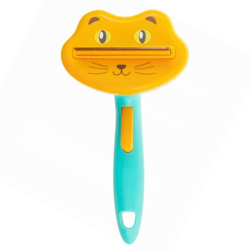 Cature Care by Nature deShedding Brush for Dogs/Cats - Pet Hair Remover Dog Comb & Cat Comb with Switch & PAIN-FREE Stainless Steel | Cat Design Dog Brush & Cat Brush for all Dogs/Cats