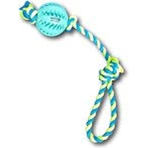 emily pets Dog Fetch Rope Ball Chew Toy Tooth Cleaning Toy for Dogs Robust Natural Rubber Dog Ball IQ Training Ball Interactive Pet Toy for Medium and Small Dogs Pets(Size:Medium,Color:Sky-Blue)