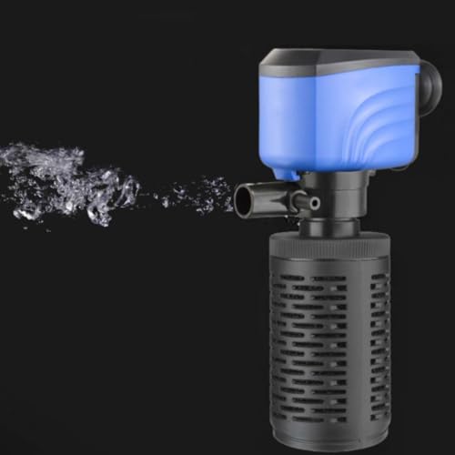Cature Care by Nature Fish Tank Filter - Silent Internal Aquarium Filter for Clean Water, Air Pump, and Waves - Biochemical Filtration for Healthy Fish and Turtles (20W-1500L/H, Blue-Black)