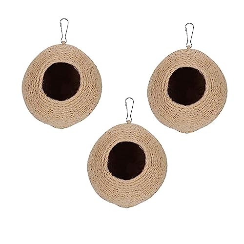 Wildbird Care Rope Bird Cage Simulation Birdhouse Comfortable Resting Shelter for Parrots Outdoor Garden Stray Birds (Pack of 3)