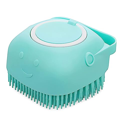 Emily Pets Cat Bath Brush Body Scrubber Shampoo Dispenser Remover For Shower Bathing And Soft Silicone Brushes For Pet Puppy Dogs Cat Rabbit Shampoo Dispenser (Color May Vary)