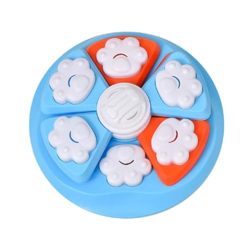 Emily Pets Dog Puzzle Feeder Bowl Dog Treat Dispenser Bowl Slow Feeding Dog Bowl Dog Treat Puzzle Dog Puzzle Toy Interactive Dog Toy Dog Treat Puzzle (Blue)