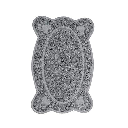 Emily Pets Pet Feeding Mat Oval Shape Puppy/Cat/Kitten Food Mat Bowl/Dish Place mat PVC (Black)