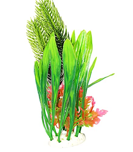 Emily Pets Artificial Aquarium Plastic Plants for Home and Fishes Tank Aquarium Decoration (Multicolour, Height:29 CM)