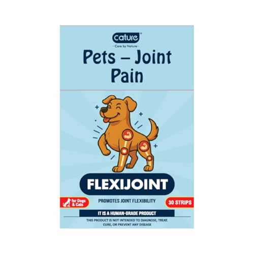 Cature Care by Nature FlexiJoint Mouth Dissolving Strips for Dogs & Cats | Supports Joint Flexibility & Mobility | Human Grade | 30 Strips