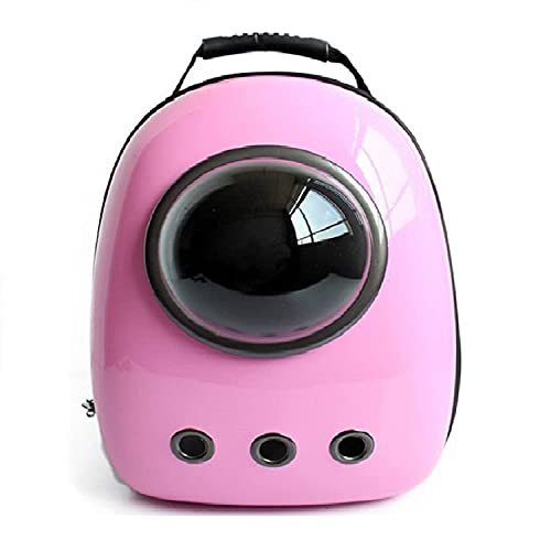Emily Pets Portable Pet Travel Carrier,Space Capsule Pet Cat Bubble Backpack,Waterproof Traveler Knapsack for Cat and Small Dog(Pink)