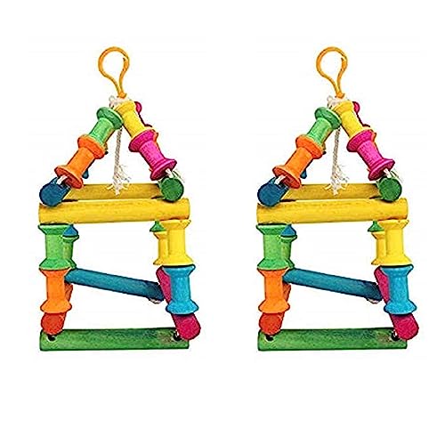 WildbirdCare Parrot Cage Hammock Swing,Pet Hanging Toy,Durable&Bite Resistant,Perfect For Training&Entertaining Your Parakeet,Finch,Canary,Fits Big Cage Perfectly(Pack Of 2)