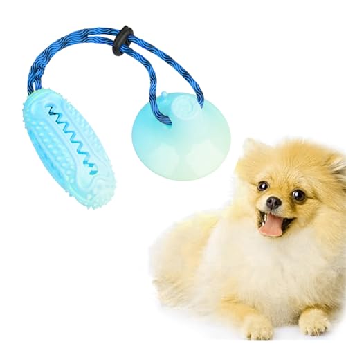 emily pets Dog Chew Toys for Aggressive Chewers | Treat Dispensing Puzzle Ball & Teething Rope Toys for Puppies and Medium Dogs – Interactive Training Toys for Boredom Relief (Blue)