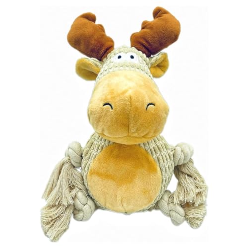 cature Care by Nature Dog Squeaky Toys,Stuffed Dog Toys For Small,Medium&Large Dogs,Squeaky Dog Chew Toy With Cotton Rope,Interactive Tough Plush Squeaky Rope Toys