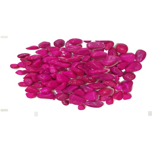Cature Care by Nature Decorative Rocks, Mini Pebbles Aquarium Stones, Bonsai Gritty Rocks for Succulent Cactus, Top Dressing, Garden & Plants, Fish Tank, Landscaping, Home Décor (1.95kg)(Pink)