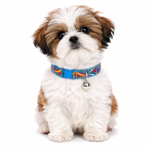 Emily Pets Dog Collar Safety Locking Buckle, Adjustable Soft Breathable Comfortable Nylon Pet Collar for Small, Medium Dogs & Cats (Color May Vary)