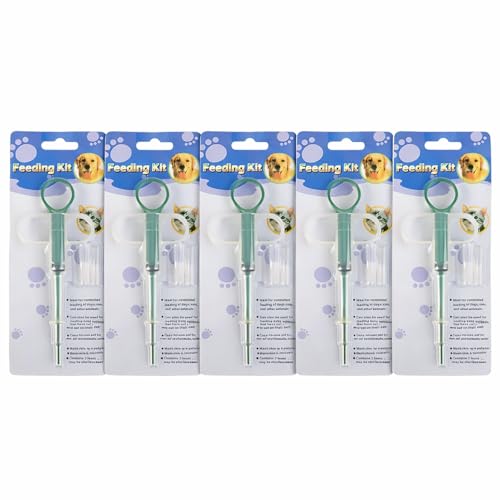 Emily Pets Medicine Feeding Kit Syringe for Cats and Dogs (Pack of 5)
