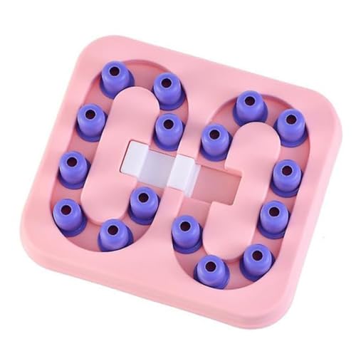Cature Dog Puzzle Toy, Puzzle Slow Feeder Toy Food Dispenser Interactive Funny Toy for Dog Improve IQ Non-Slip Bowl Dog Training Game (Color-Pink)