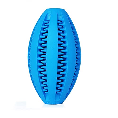 emily pets Dog Toy Ball Nontoxic Rubber Ball Treat Feeder Ball Dog Interactive Ball for Dog Teeth Cleaning and IQ Training Ideal for Small & Medium Dogs Blue(9 CM)