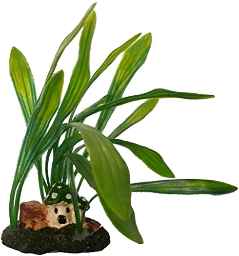 emily pets Artificial Green Grass Plant for Aquarium/Fish Tank Home Office Decor (Green)