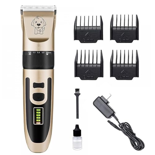 Cature Care by Nature Pet Clipper Professional Heavy Duty Dog Grooming Clippers 2-Speed Low Noise High Power Rechargeable Cordless Pet Grooming Tool for Dogs Cats
