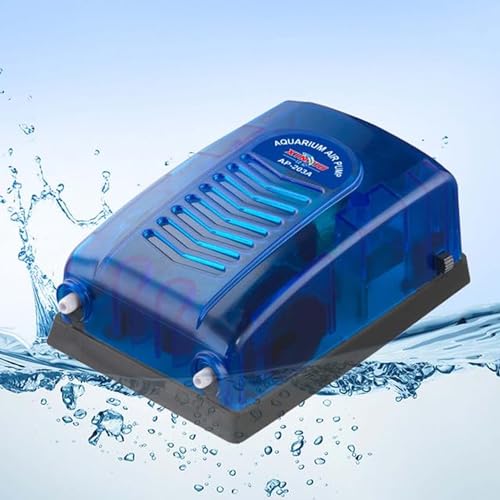XINXIU Aquarium Air Pump Fish Tank Aerator 5W Ultra Quiet Adjustable Oxygen Pump Fish Tank Air Pump for 5-100 Gallon Tank