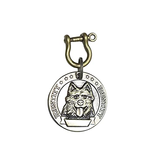 emily pets Dog Id Tag Blank Metal Antique Sublimation Dog Tag Bronze Look Gold
