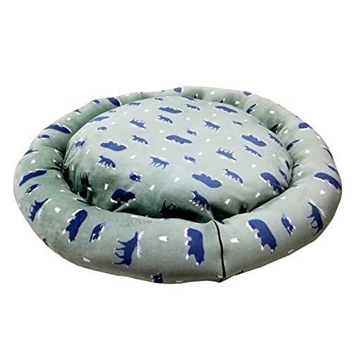 cature Care by Nature Dog Cat Pet Bed Washable Polyfill Removable Round Shape Anti-Slip Donut Bed for Dog Cats and Rabbit Medium Black…