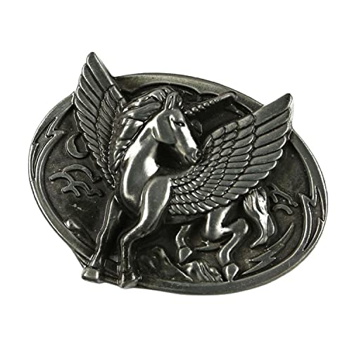 Lulala Antique Unicorn Head Mens Belt Buckle Western Indian Style