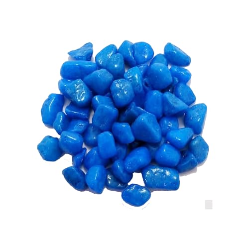 Cature Care by Nature Decorative Rocks, Mini Pebbles Aquarium Stones, Bonsai Gritty Rocks for Succulent Cactus, Top Dressing, Garden & Plants, Fish Tank, Landscaping, Home Décor (1.95kg)(Blue)