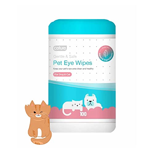 Cature Gentle & Safe Pet Eye Wipes for Dog & Cat 100 Piece