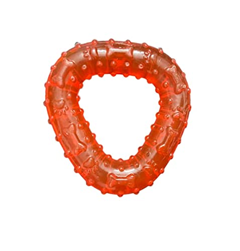emily pets Natural Rubber Triangle Dog Chew Toy, Interactive Puppy Teething Toy, 4.3 Inches (Color May Vary)