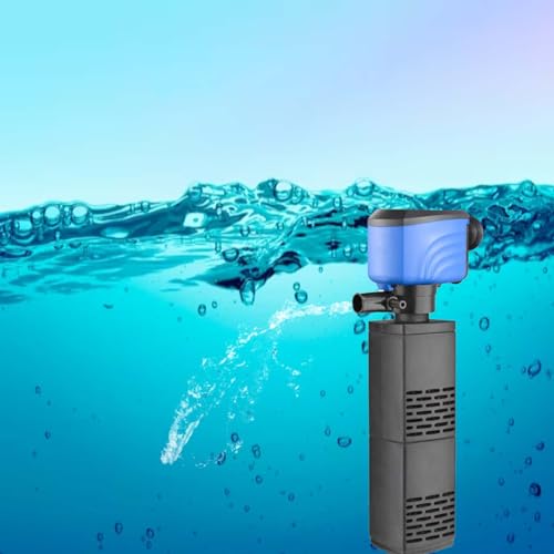 XINXIU Fish Tank Filter - Silent Internal Aquarium Filter for Clean Water, Air Pump, and Waves - Biochemical Filtration for Healthy Fish and Turtles (25W-1700L/H)