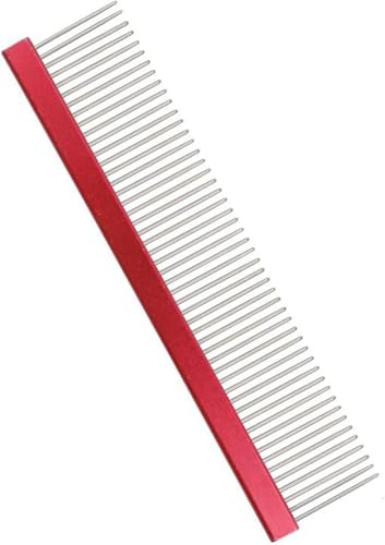 Emily Pets Cats Hair Comb Dog Grooming Comb Hair Remover Deshedding Comb for Dog Pet Skin Massage Brushes Hair Removal Tool (Red)